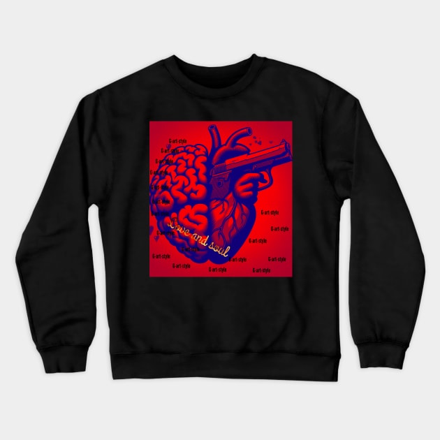 Soul and brain Crewneck Sweatshirt by ax-ale